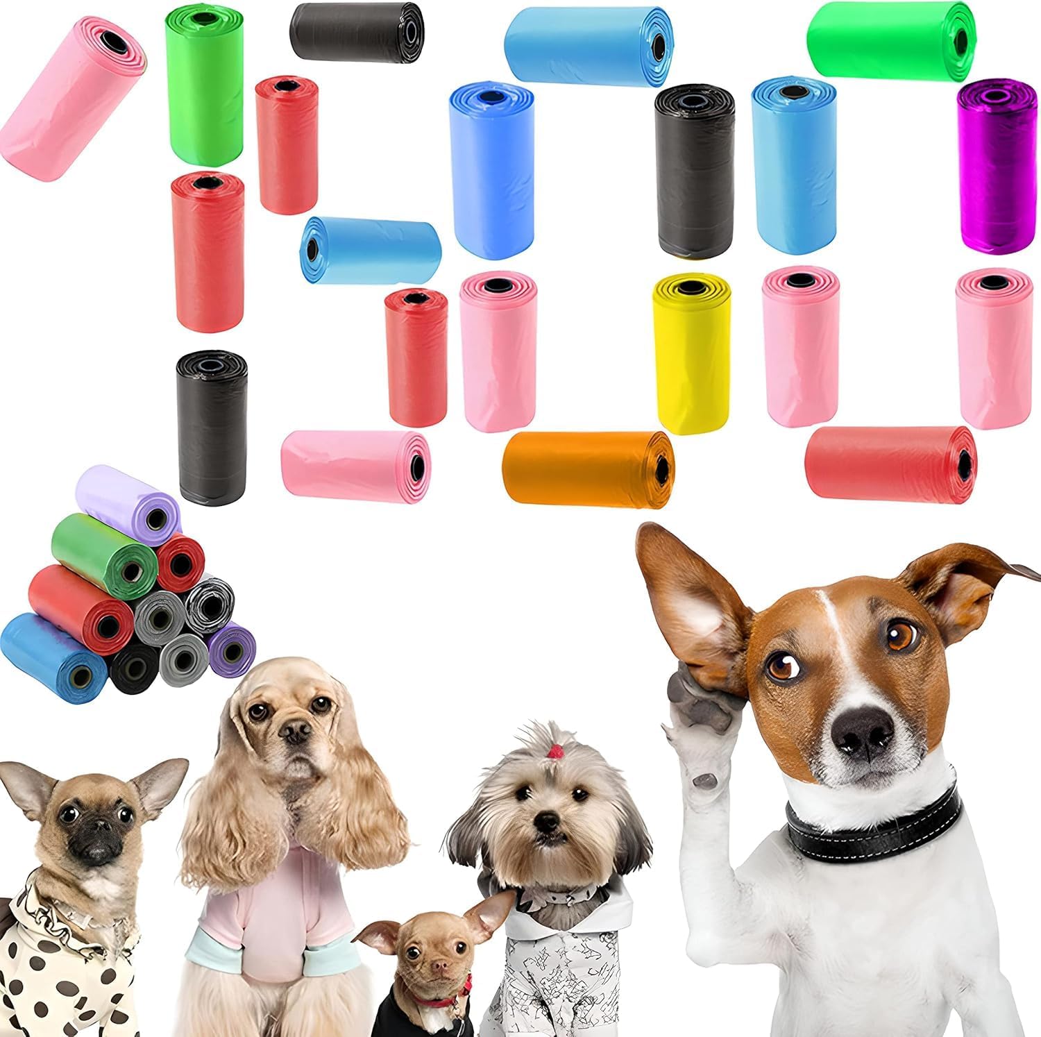 Kyrotech 360'lı Kedi Köpek Kaka Poşeti, 24 Rulo, Yırtılmaz ve Sızdırmaz Evcil Hayvan Dışkı Torbası, Çevre Dostu Eko Paket, Kedi Köpek Dış Mekan Temizlik Poşeti
