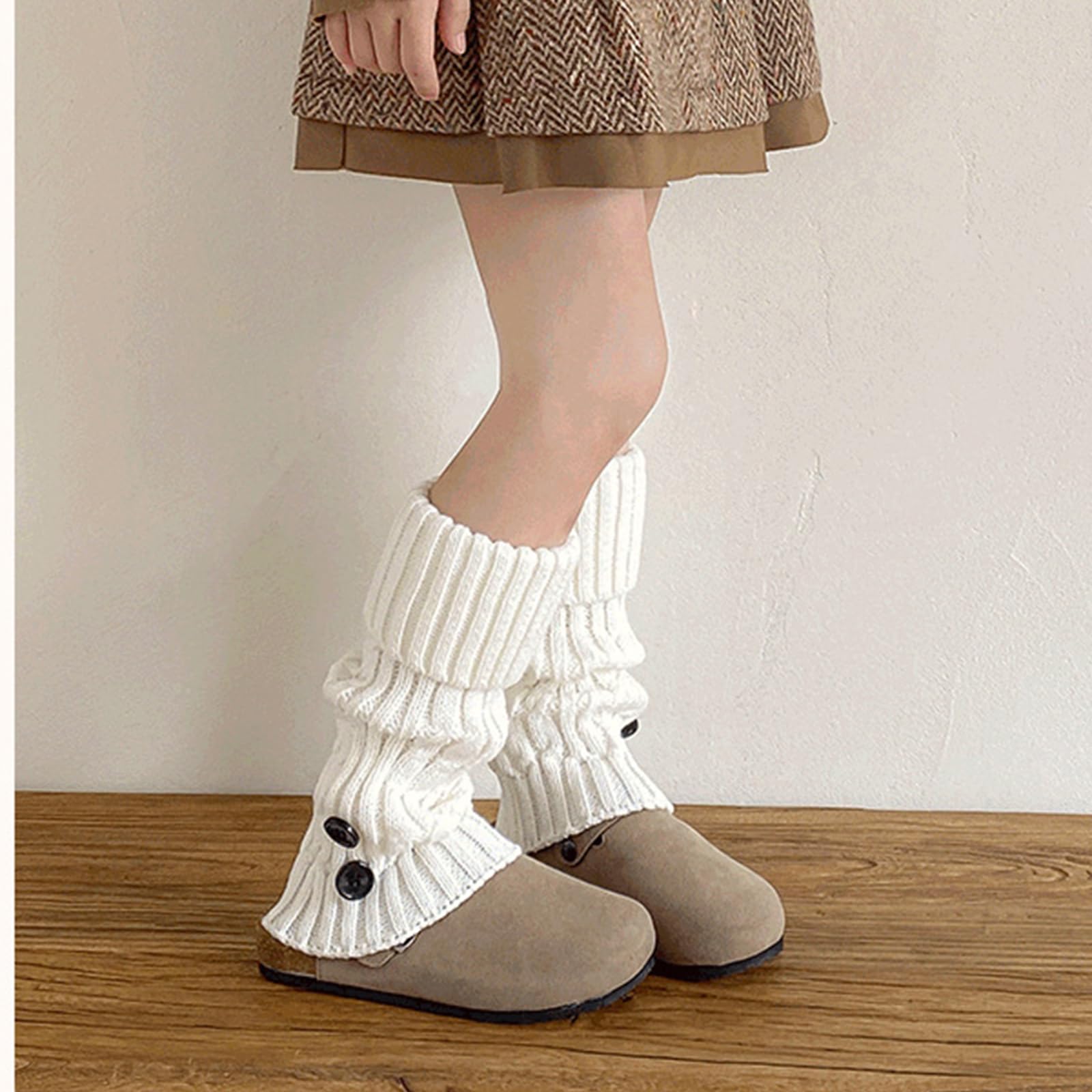 Autunno Inverno Calzini Scaldamuscoli Calze per Ragazze 2-13 Anni Maglia Gamba Coprire Crochet Calze Lunghe Bambini Stack