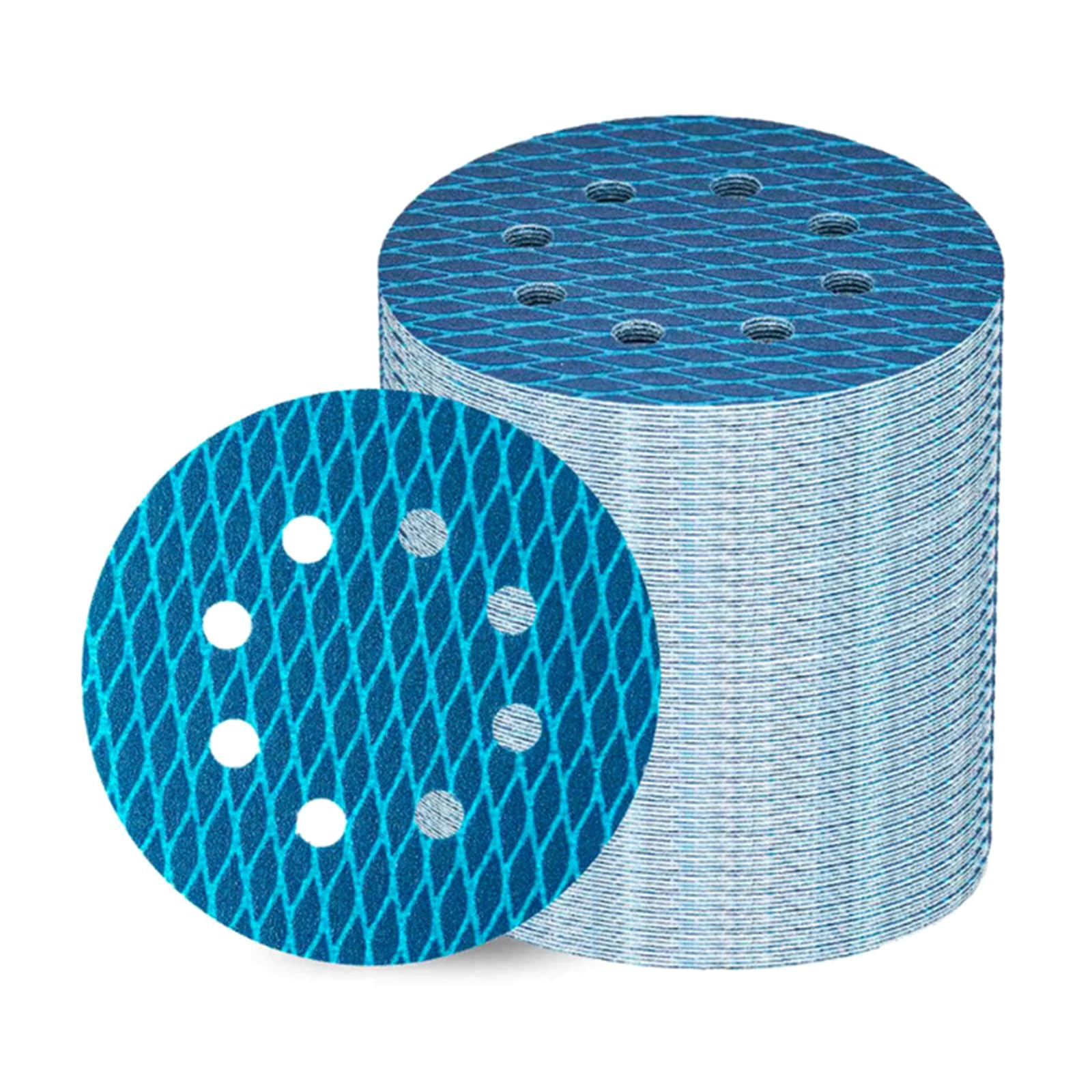 100Pcs 5inch 8 Hole Sandpaper Woodworking Metal Grinding Disc Abrasive Polishing Tool Sanding Disc Sandpaper Accessories Andpaper for Orbital Sander