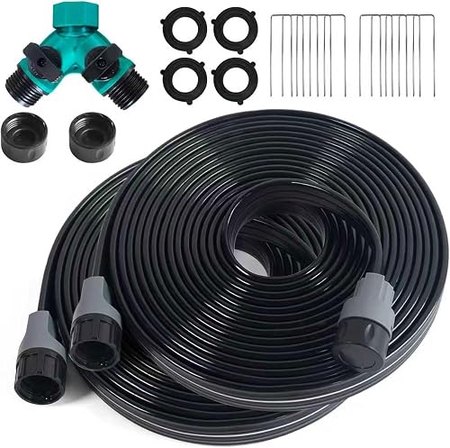 Sprinkler Hose with Holes 50 Ft (25ft 2pack) for Garden Watering