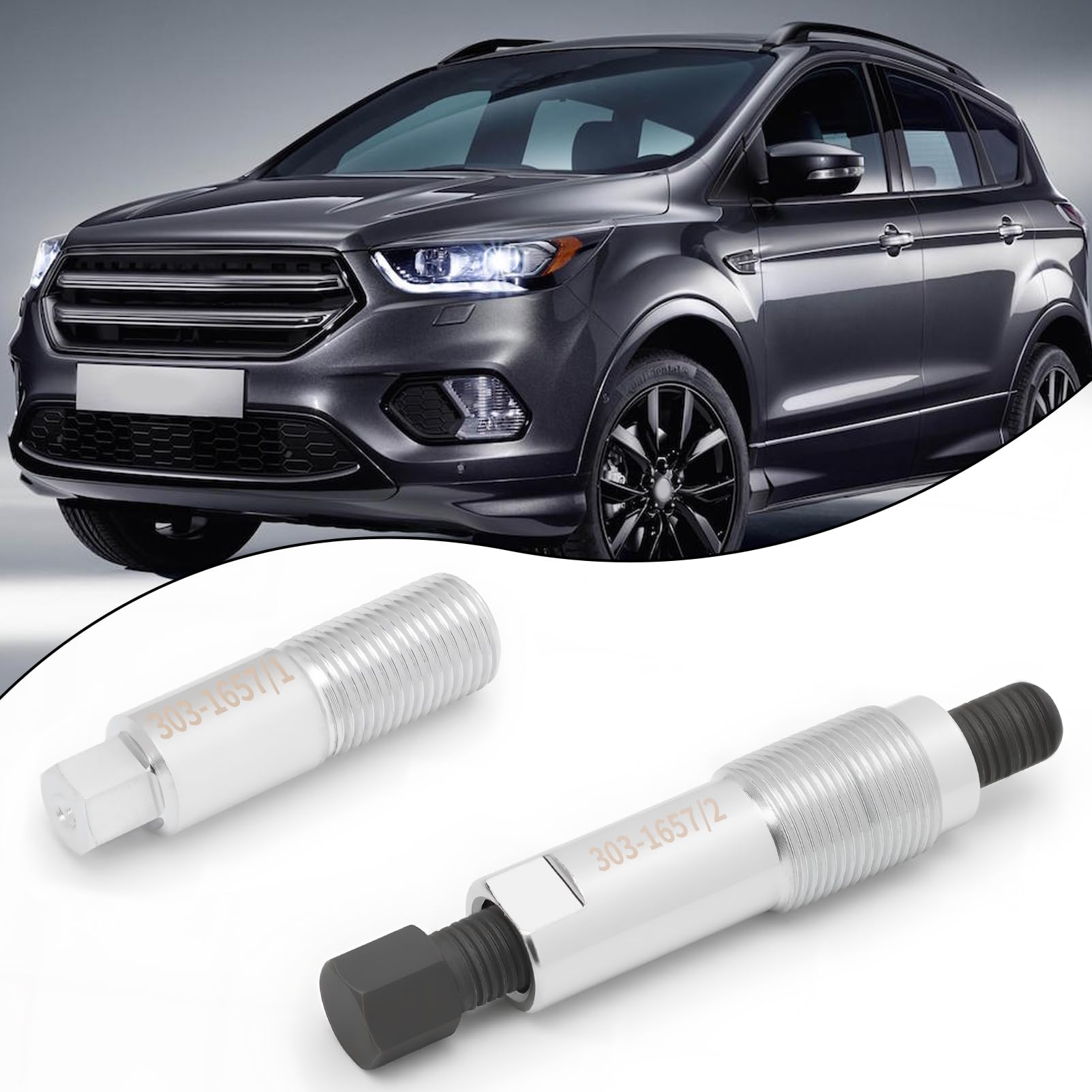 KASturbo Outil de démontage de poulie de vilebrequin adapté pour le moteur Ranger 2.0L EcoBlue Outil de tirage de poulie Remplace 303-1657/1 303-1657/2