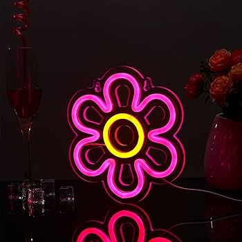 Amazon.co.jp: Bonuci フラワーネオンサイン 7.87インチ