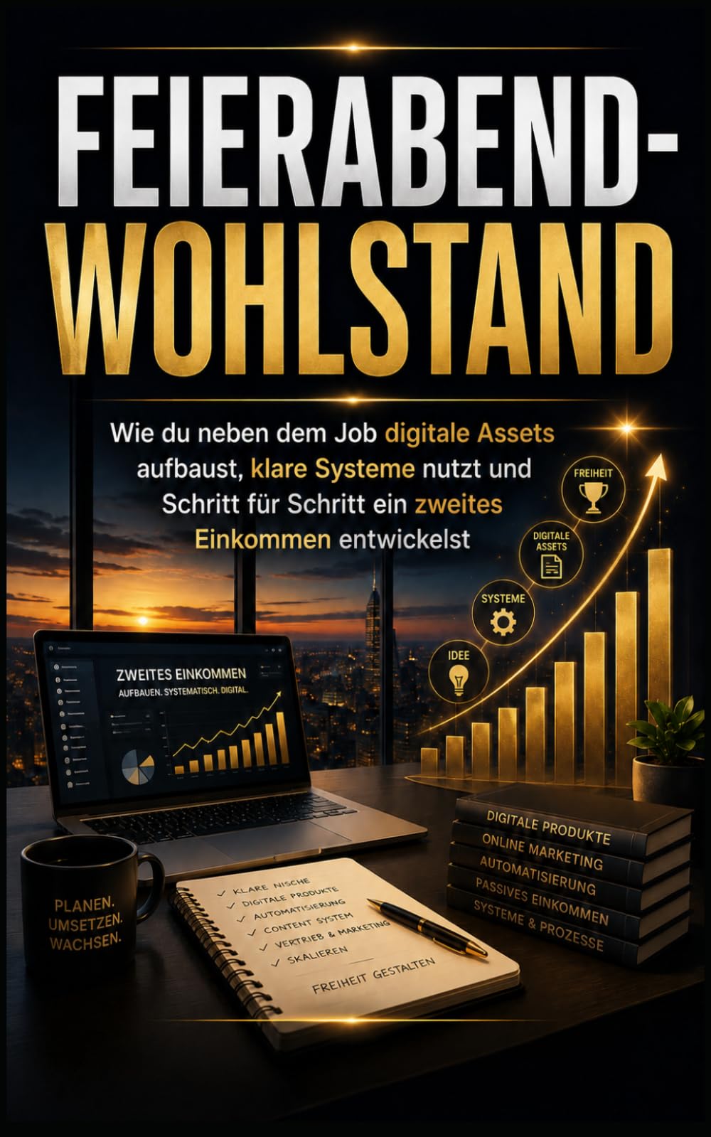 Feierabend-Wohlstand: Wie du neben dem Job digitale Assets aufbaust, klare Systeme nutzt und Schritt für Schritt ein zweites Einkommen entwickelst
