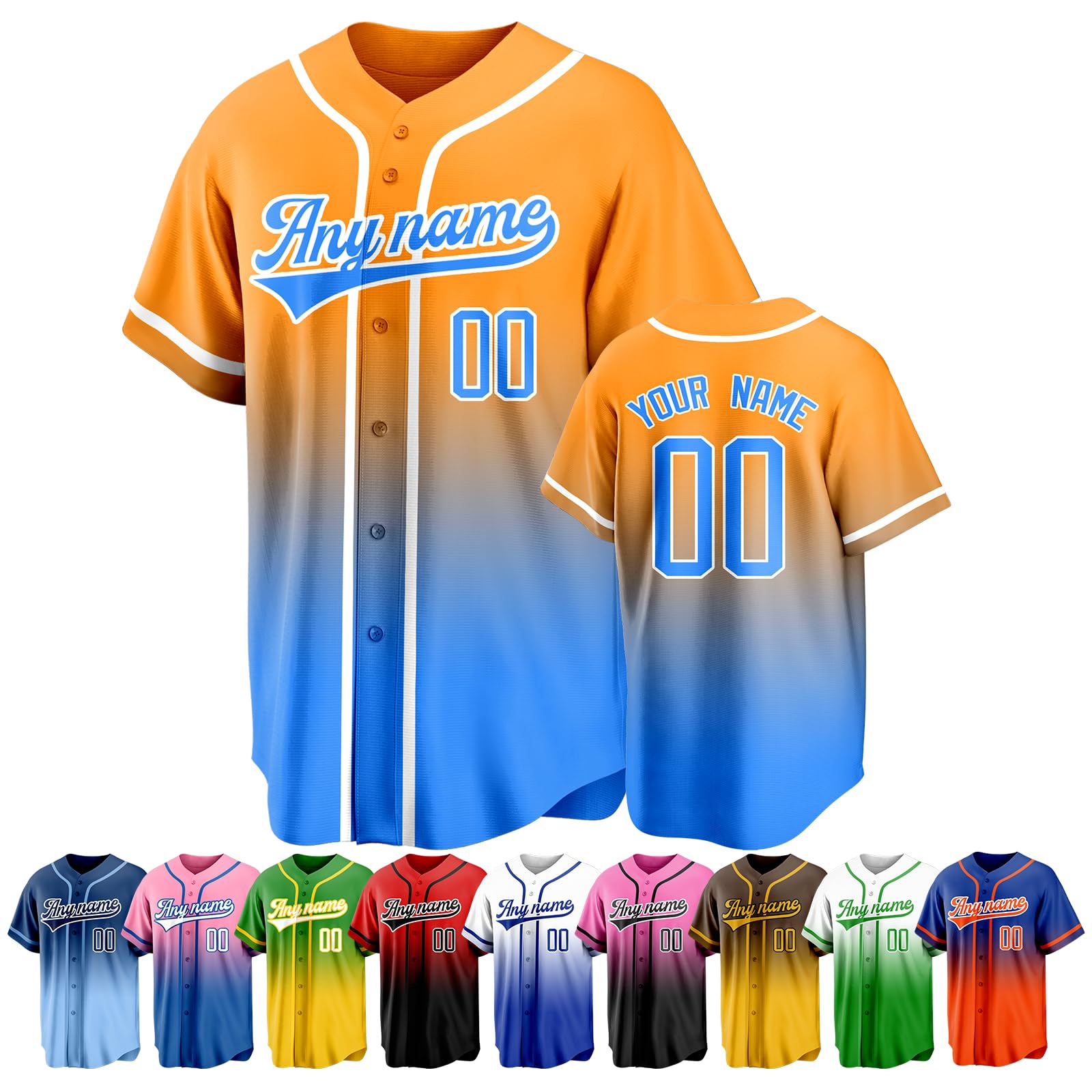 Custom Baseball Jersey Personalized Name Number Team Stitched Printed Uniform Shirts Sports Fans Gift for Men Women Youth