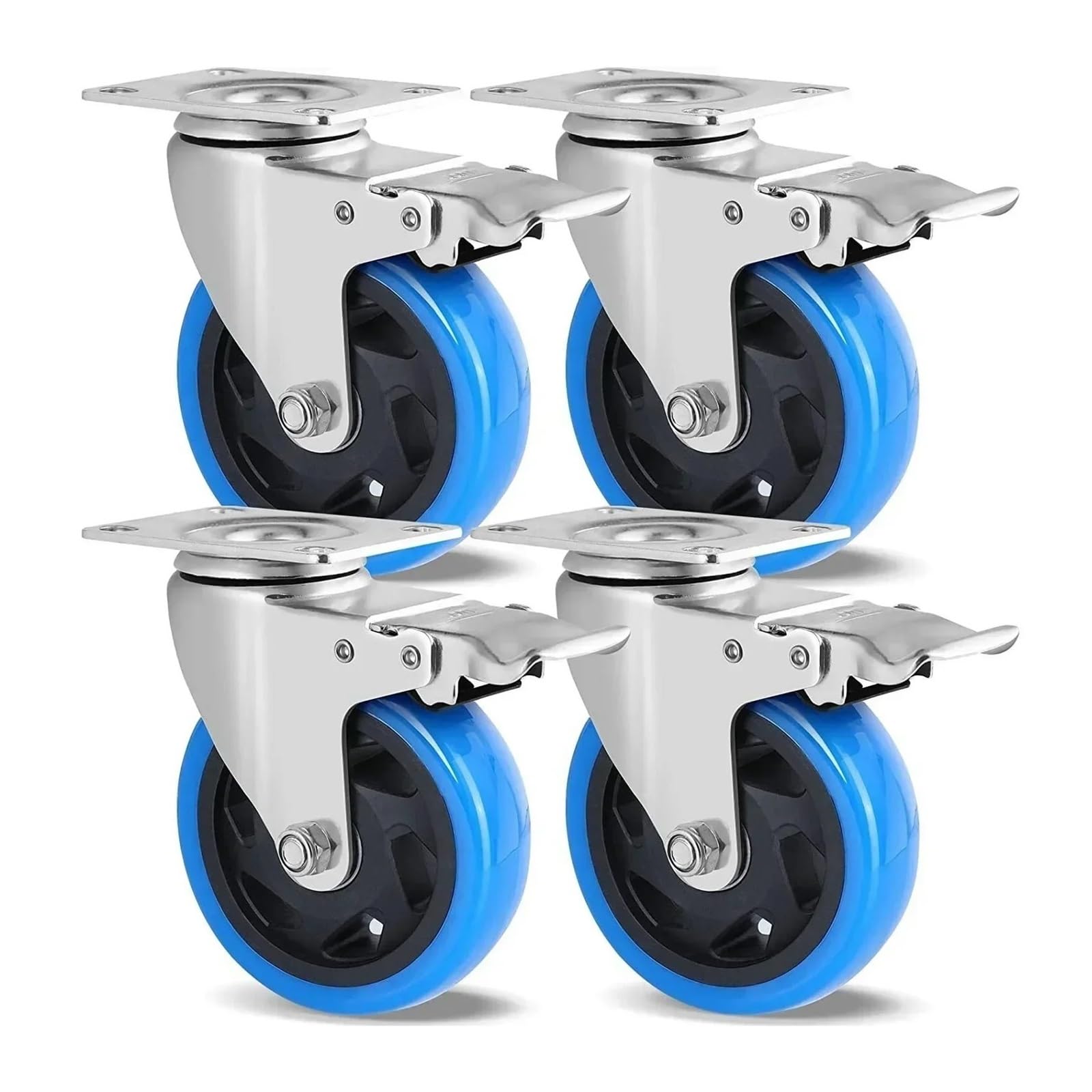 Zestaw Naprawczy 4/8 Szt. 4 Kółka Obrotowe 100 Mm | Elastyczny obrót o 360° zapewnia transport oszczędzający pracę(4PCS)