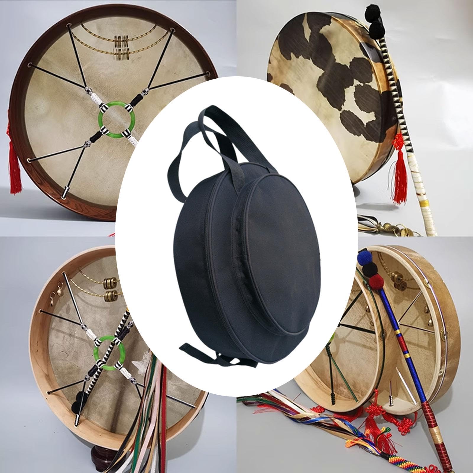 Borsa Porta Tamburello, Rinforzata, Resistente All'usura, Portatile, Diametro 40 Cm