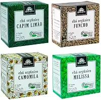 Kampo De Ervas, Kit Chá Melissa Capim Funcho Camomila 10 sachês cada Kampo