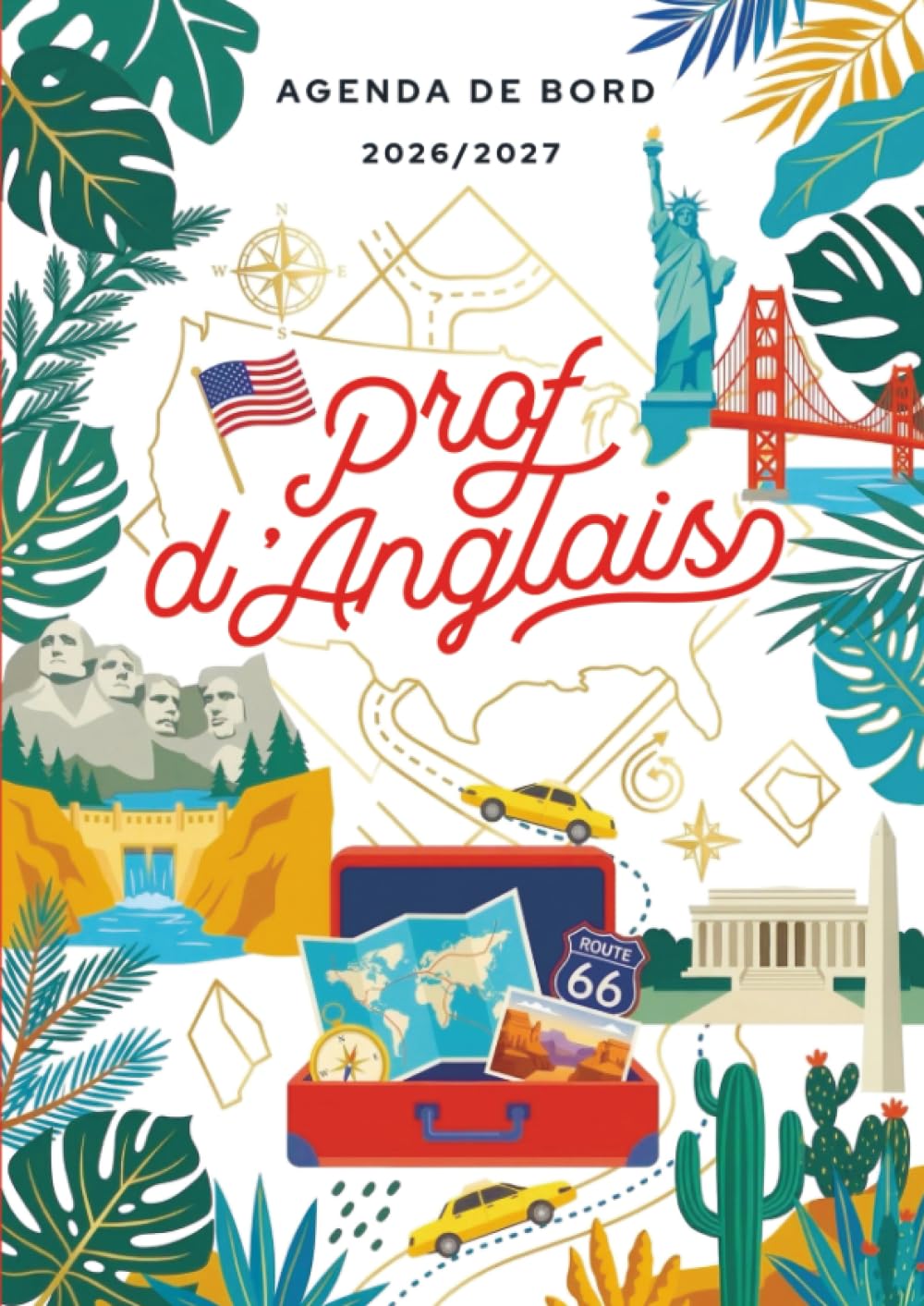 Agenda de bord 2026/2027 professeur d’Anglais: Carnet de bord A4 pour les enseignants