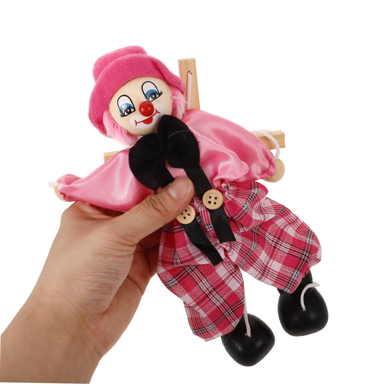 Vaguelly 2pezzi Marionette Pirata in Legno e Stoffa Filo per Ragazzo Ragazza, Giocattolo Interattivo per Esercizio Manuale e Teatro di Burattini Divertente per Genitori e Stili multipli
