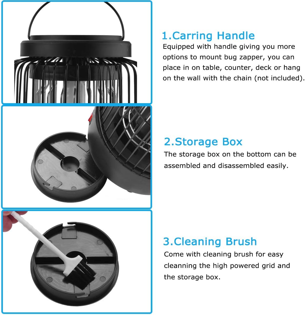 AMUFER Electric Bug Zapper, Mosquito Killer Plug in, 13W High Powered 360° Indoor Electric Mosquito, Bug, Fly Trap for Bedroom, Kitchen, Office