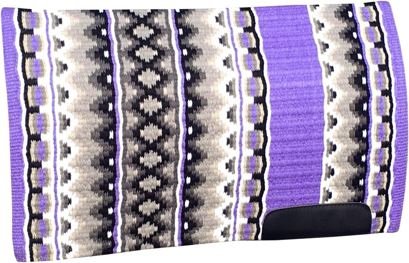HUMAYL Saddlery Saddle Pad/Blanket for Horses Western Show Horse Saddle Blanket New Zealand Design Handmade Wool Saddle Blanket Top Wool Saddle Pad Regular Size : 34" L x 36" W x 1" inches PAD0140