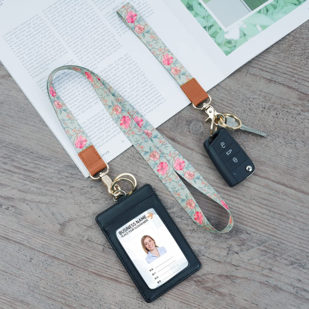 Vicloon Lanyard para Insignia con Cierre de Langosta Giratorio, Correa Impresión Doble Cara para Tarjeta de Autobús y Estudiante
