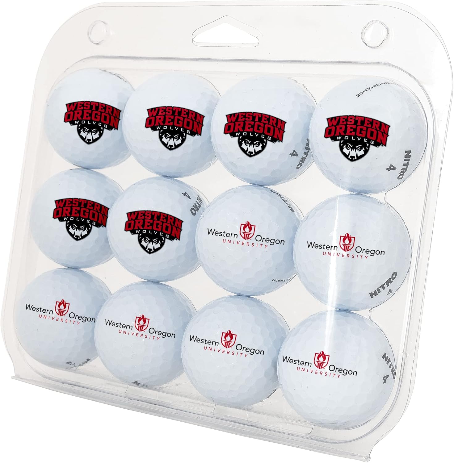 Desert Cactus Western Oregon University Golf Balls 12 Pack – WOU Wolves Full Color Dozen – Officially Licensed Sport Team Accessory