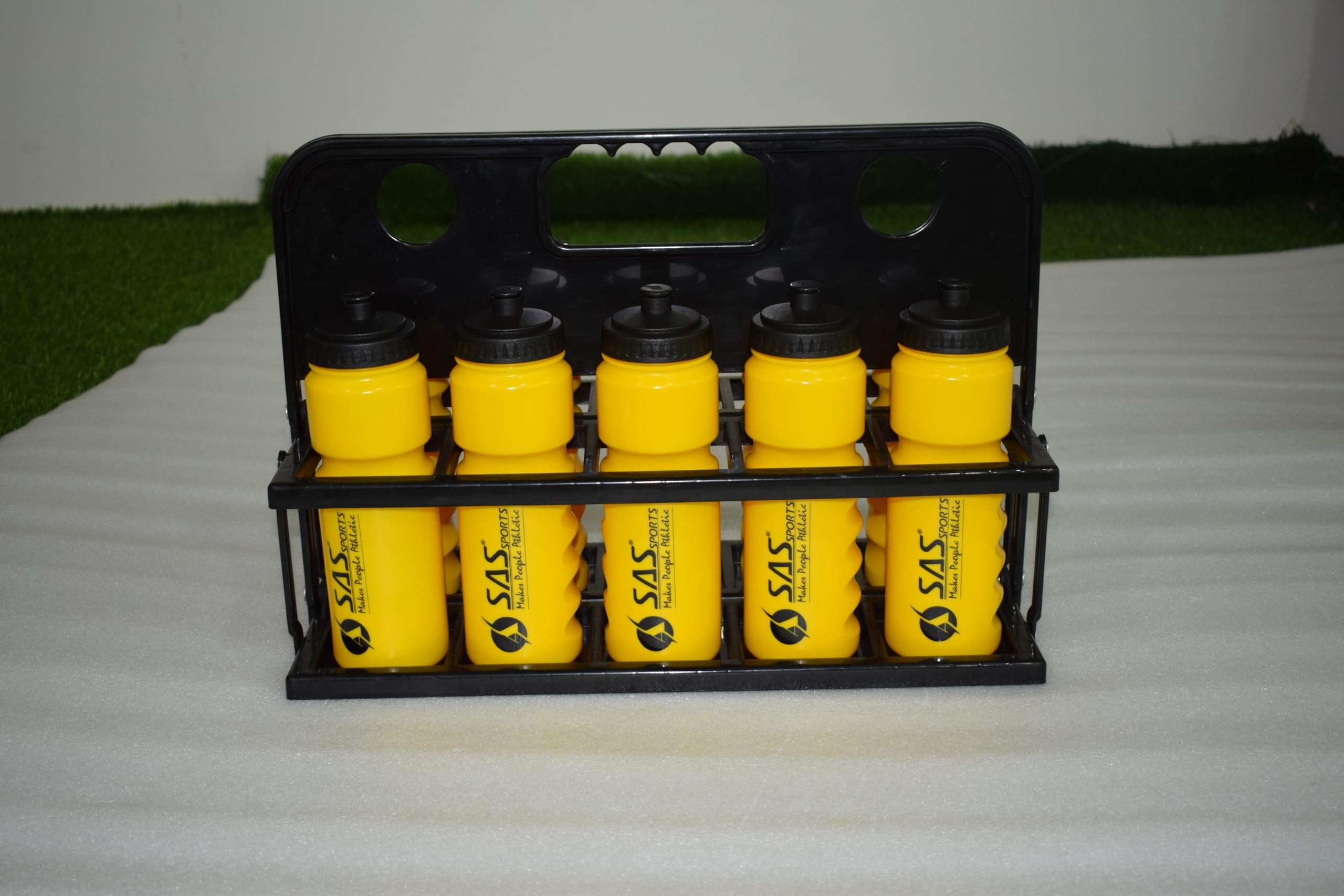 SAS SPORTS Water Bottle Carrier Black with 10 Yellow Bottles Foldable Set (Academy (B0DGLDB3WG) Amazon Price History, Amazon Price Tracker