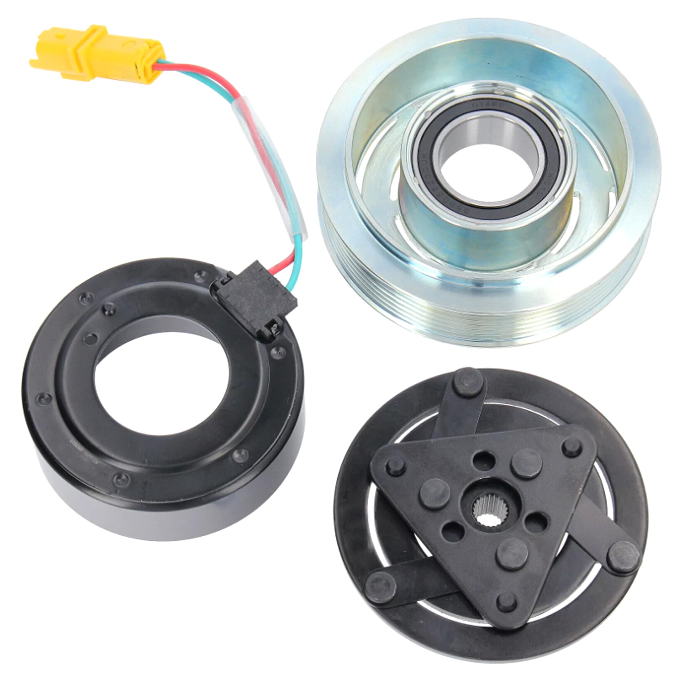Partsline Embrayage Électromagnétique Compresseur Climatisation compatible avec 3008, 307, 406, 5008, 508, Expert, Berlingo, C4 Picasso, C5, Jumpy, Xsara, Ulysse équivalent à 9800859180 9659231580