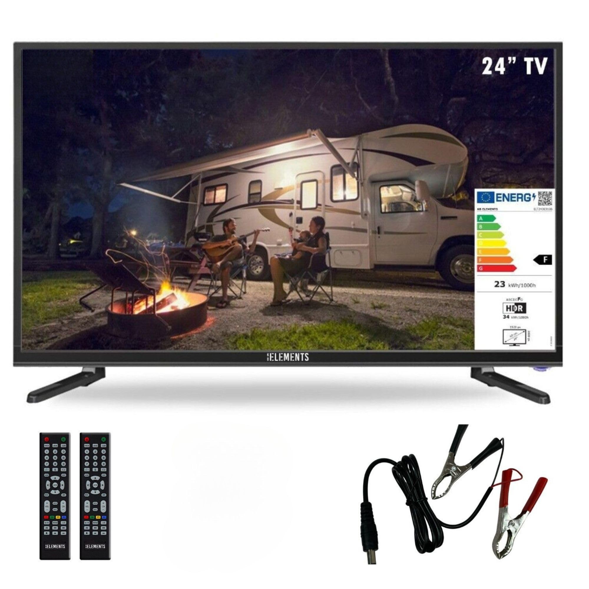 24 Zoll 12 Volt Fernseher, HD,Triple Tuner, Wohnmobil, Camping, HDMI, USB.