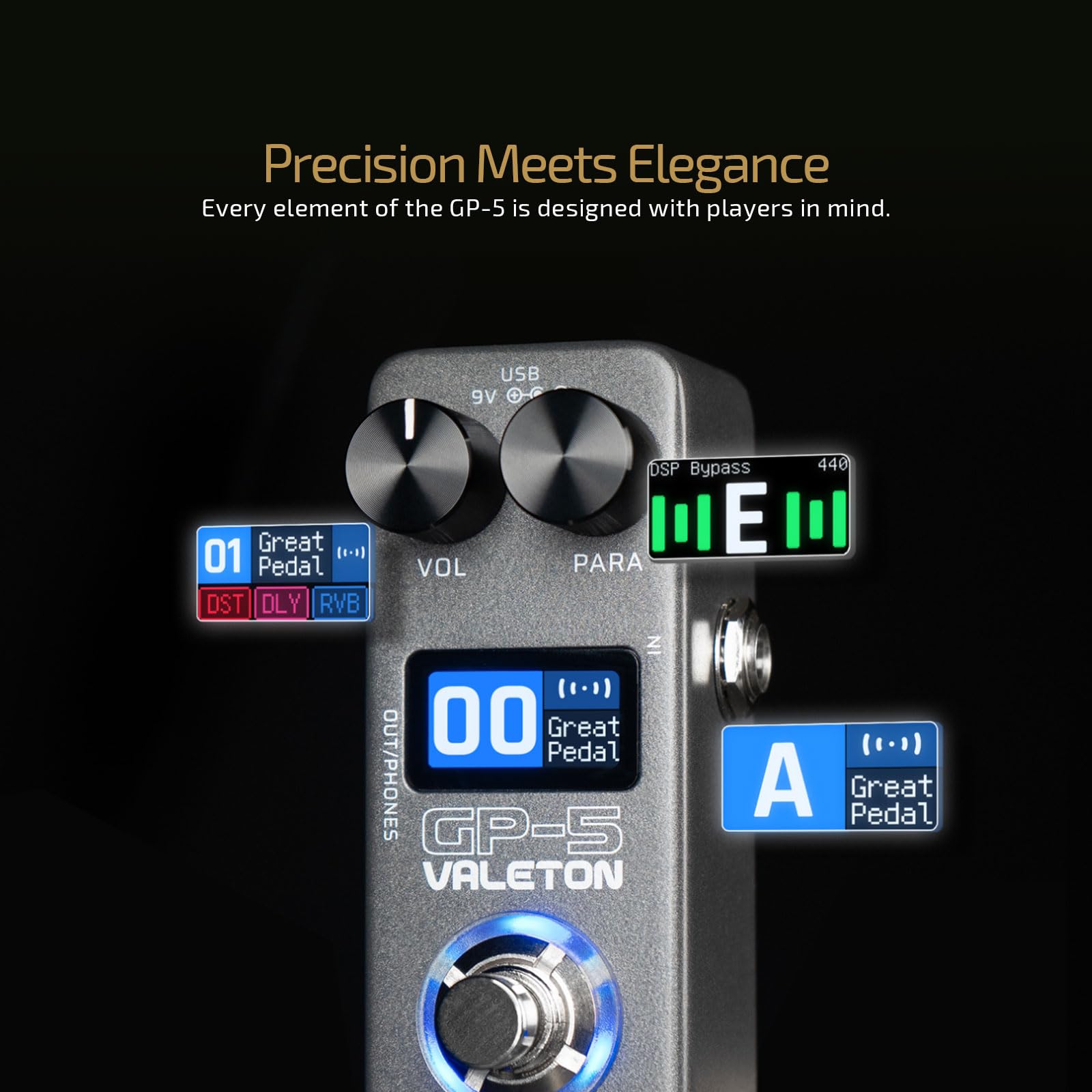 Valeton GP-5 Super Compact Multi-Effects Processor & NAM/IR Loader