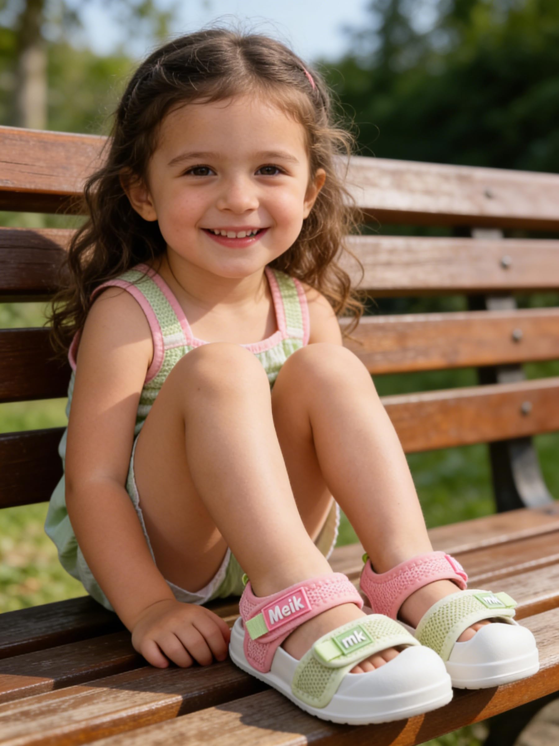 Meik Mangni Sandali Estive Bambina Scarpe da Spiaggia Bambini Ciabatte Asilo e Casa Ragazze Ragazzi Sandal Antiscivolo Traspiranti Sandalo Interno e Esterno,21-31 EU - 2