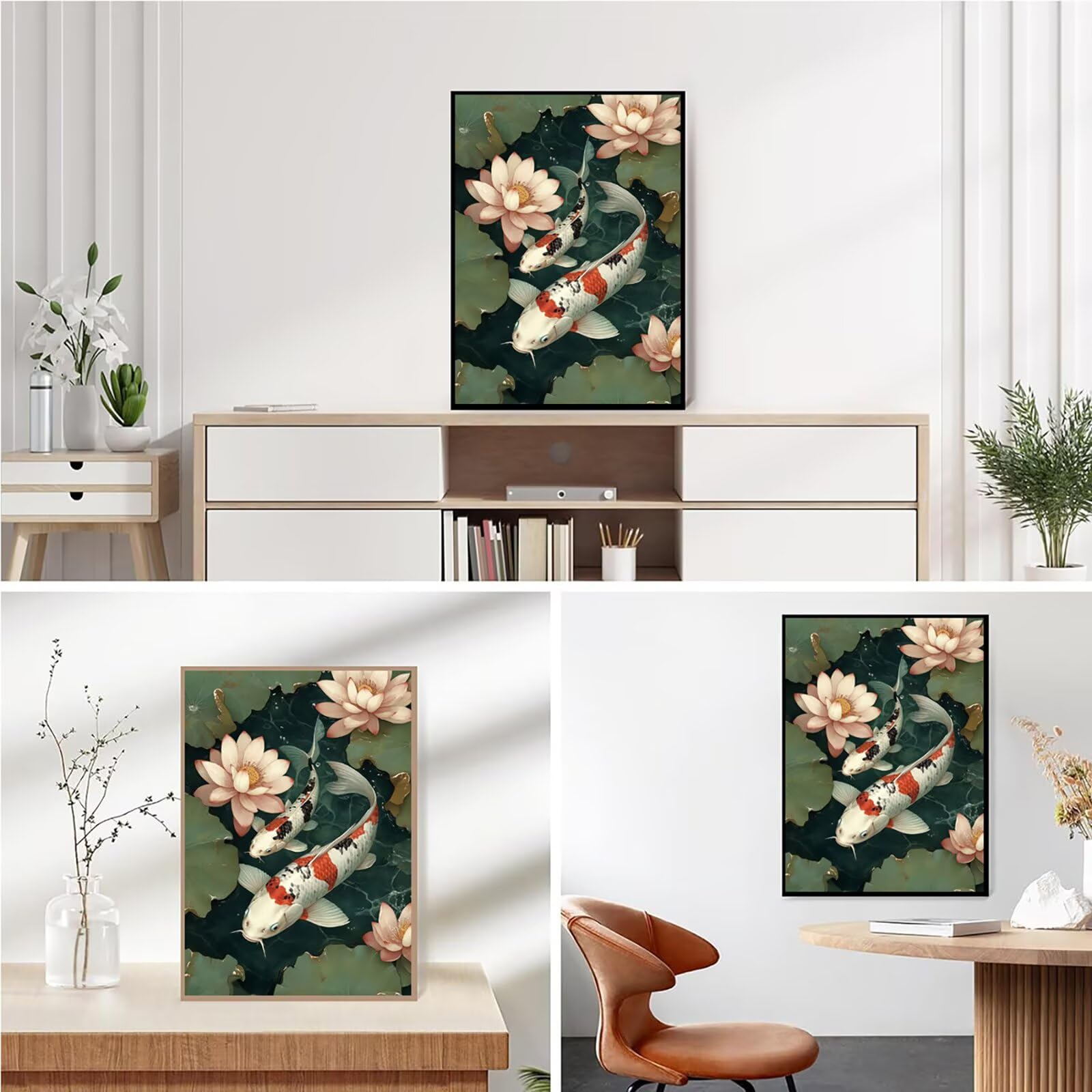 Diamond Painting Kit Completo, Diamond Painting Loto, 5D Quadrato Pittura Diamante Kit Manualidades Adultos DIY Diamantini Crystal Art Disegni Ricamo Punto Croce Artigianale, 60x90cm Pescare j0-996