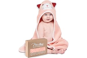 Premium Baby Towel with Cat Design - Extra Soft and Absorbent Rayon...