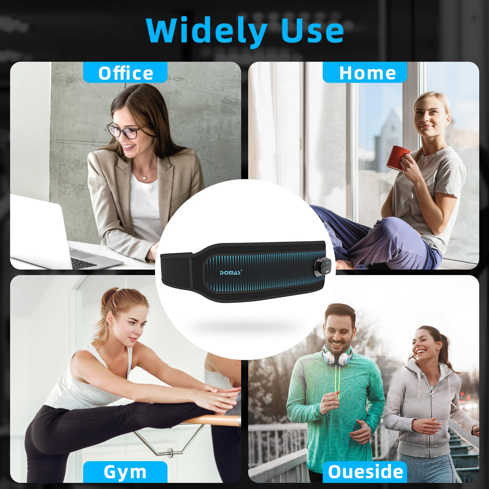 Domas FDA Cleared Dual‑Channel TENS EMS Ab Stimulator, Muscle Toner — Amazon image 8