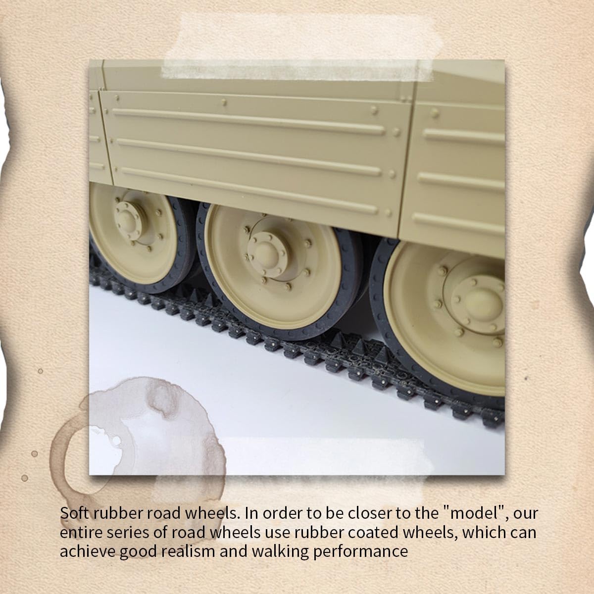 Czołg RC 1/16 dla dorosłych, model czołgu 2,4 G British Crusader RC z dźwiękiem i światłami oraz trybami podwójnej prędkości, model pojazdu RC dla entuzjastów wojskowych (RTR/pustynny żółty)