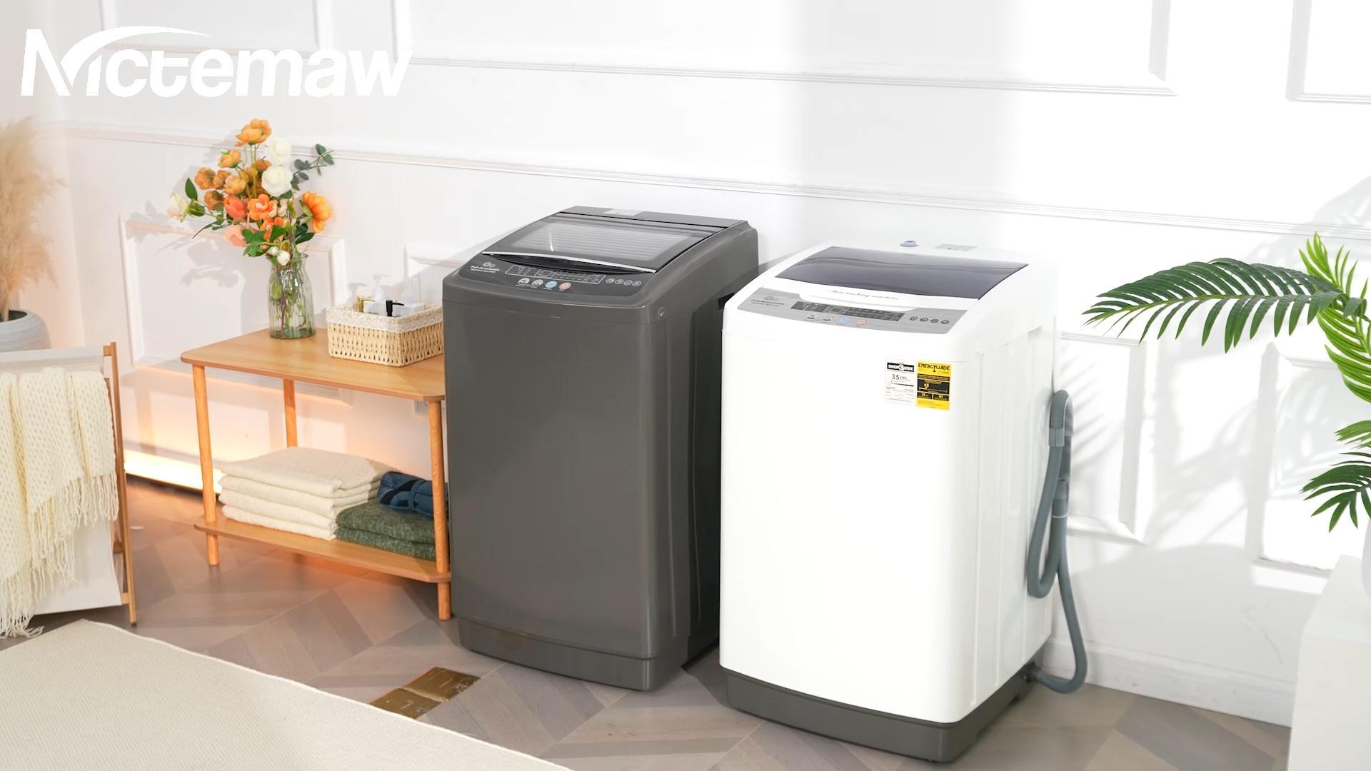 Image of Nictemaw Portable Washing Machine 20Lbs Portable Washer with Drain Pump, 2.8 Cu.ft Compact Washer Machine with 10 Programs 8 Water Levels Compact Laundry Machine for Apartment, Home, Dorms, Rv