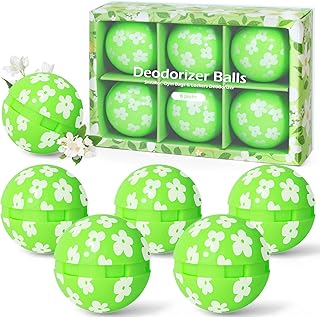 Deodorizer Balls, Shoe Fresheners, Sneaker Shoe Deodorizer Balls 6 Pack, Shoe Deodorizer Balls for Lockers, Gym Bags, Homes, Offices and Cars, Natural Fresh Jasmine Aroma, Purple