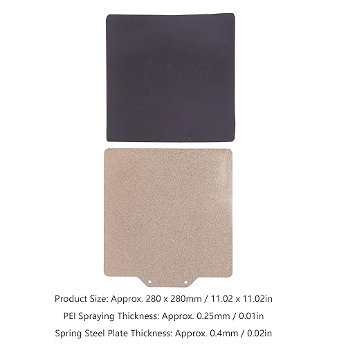 Miniatura 6 de Hoja de placa de construcción PEI de impresora 3D, placa de superficie de cama de acero flexible de doble cara Impresión 3D Plataforma de cama