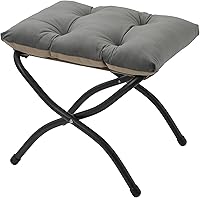 MordchilHF 15" Folding Ottoman - Collapsible Padded Footrest Stool for Couch & Sofa, Space-Saving Dark Grey Foot Stool for Bedroom Living Room