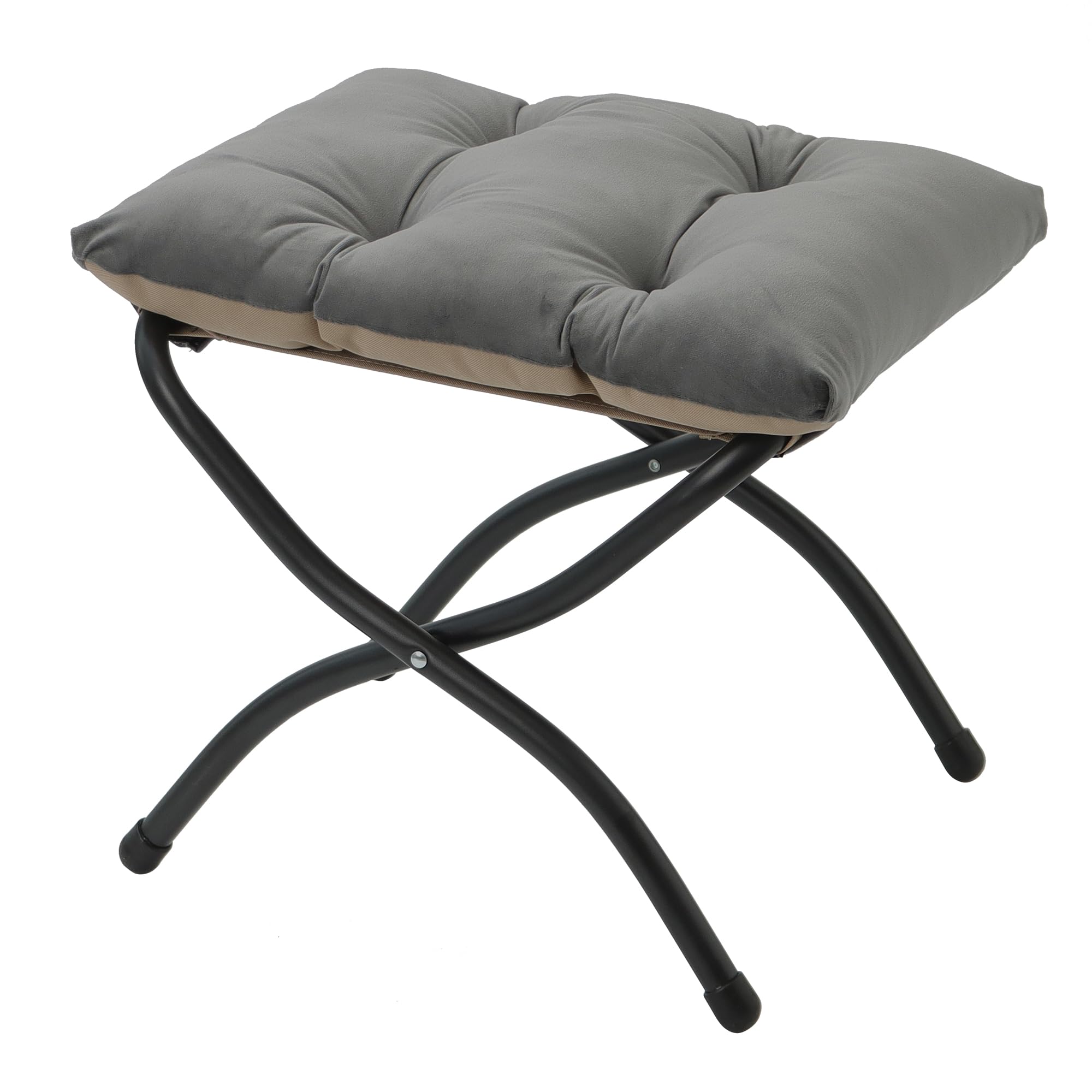 Mordchil HF 15'(H) Folding Ottoman, Foldable Footrest Stool, Dark Grey