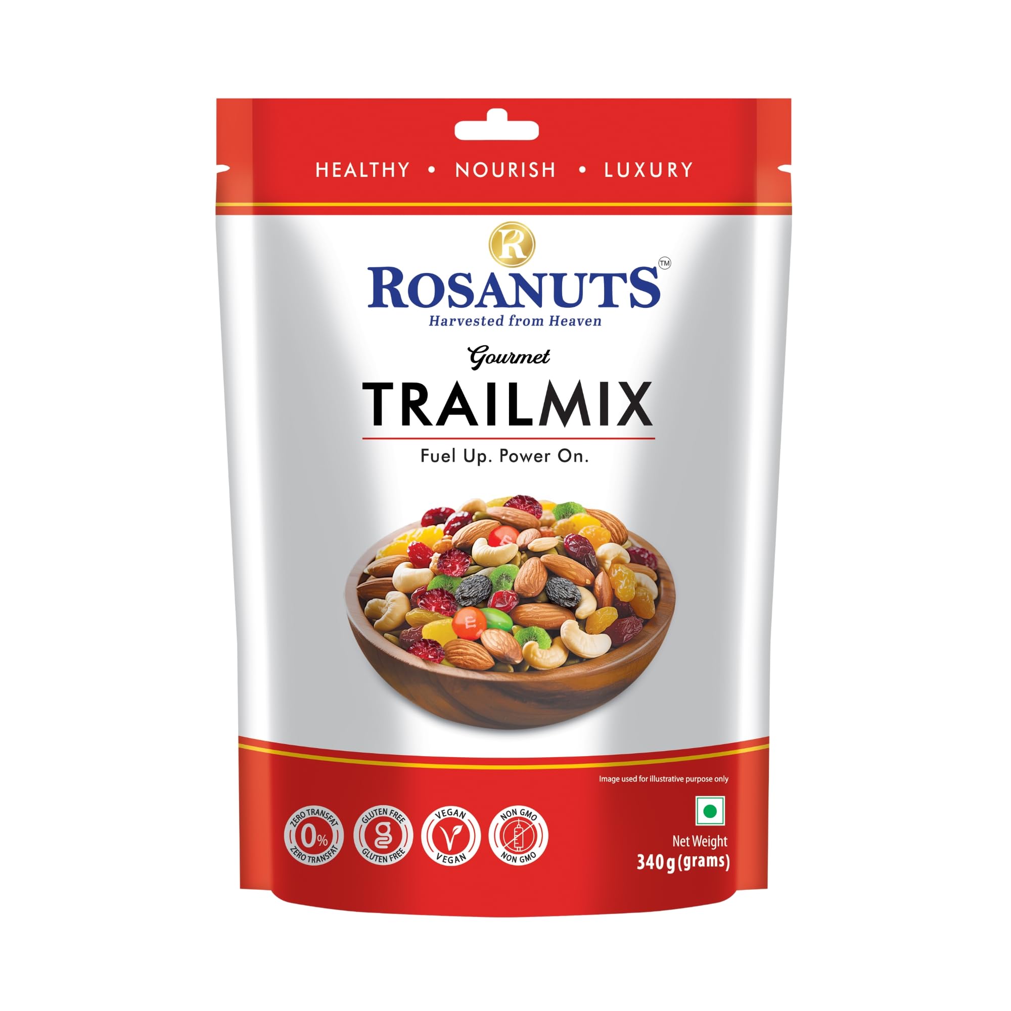 ROSANUTS Trail Mix Assorted Nuts Seeds and Dried Fruits Multicolor 340g-FBA-picture-10