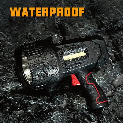 Miniatura 5 de Durapower Foco recargable, linterna LED de 1500 lúmenes, luz de mano impermeable para interiores y exteriores, granja, camping, emergencia