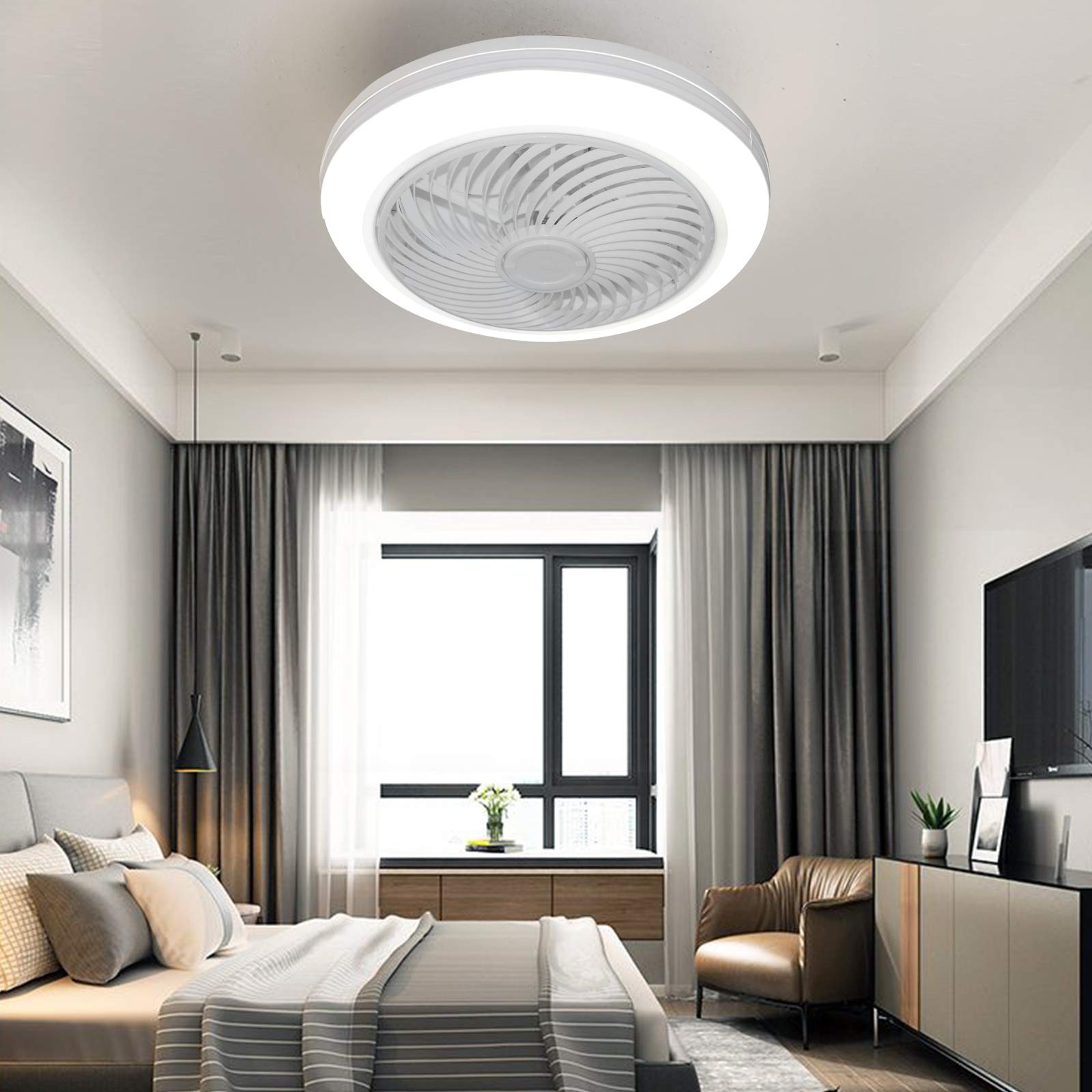 Ventilador de techo con luz LED para refrescar el salón y descansar mejor
