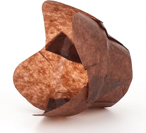 Vista 20 de GOLDEN APPLE, 100 piezas de tulipanes para cupcakes de loto pergamino para hornear muffins, tazas para bodas, cumpleaños, baby showers, natural)