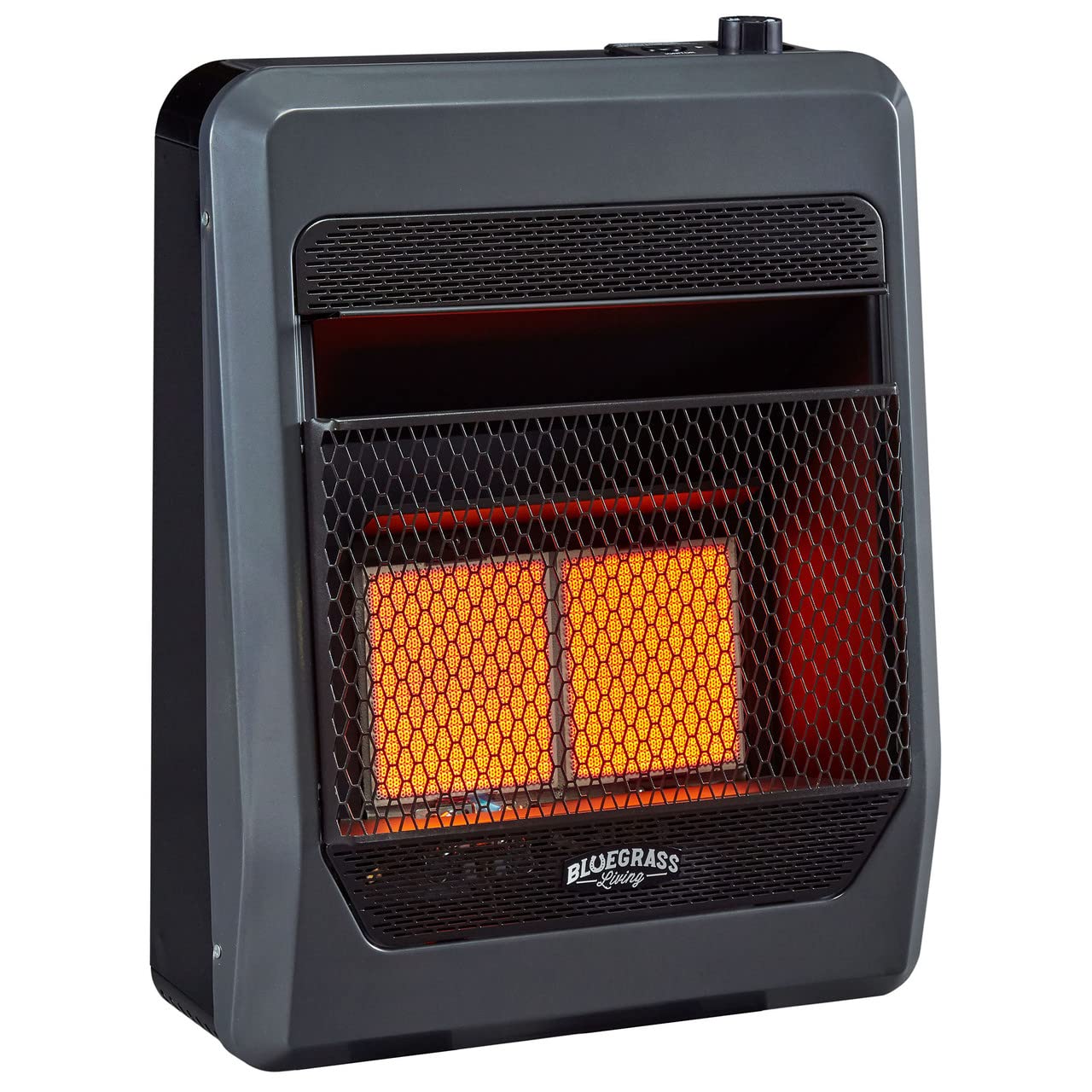 Amazon.com: Bluegrass Living Propane Gas Vent Free Infrared Gas Space Heater  With Blower and Base Feet - 18,000 BTU, T-Stat Control - Model# B18TPIR-BB,  Black : Tools u0026 Home Improvement
