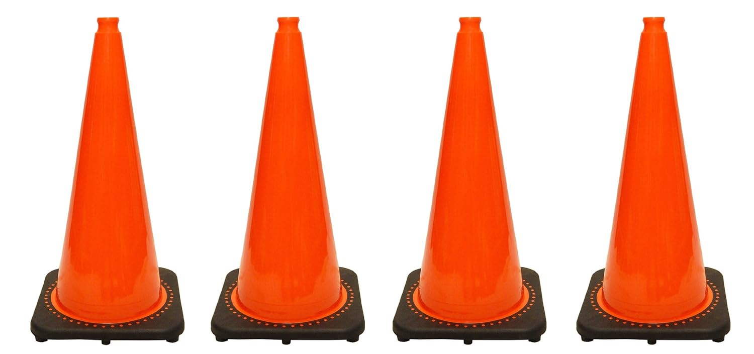 JBC Safety Plastic Revolution Series Traffic Cone 4 PCS SET