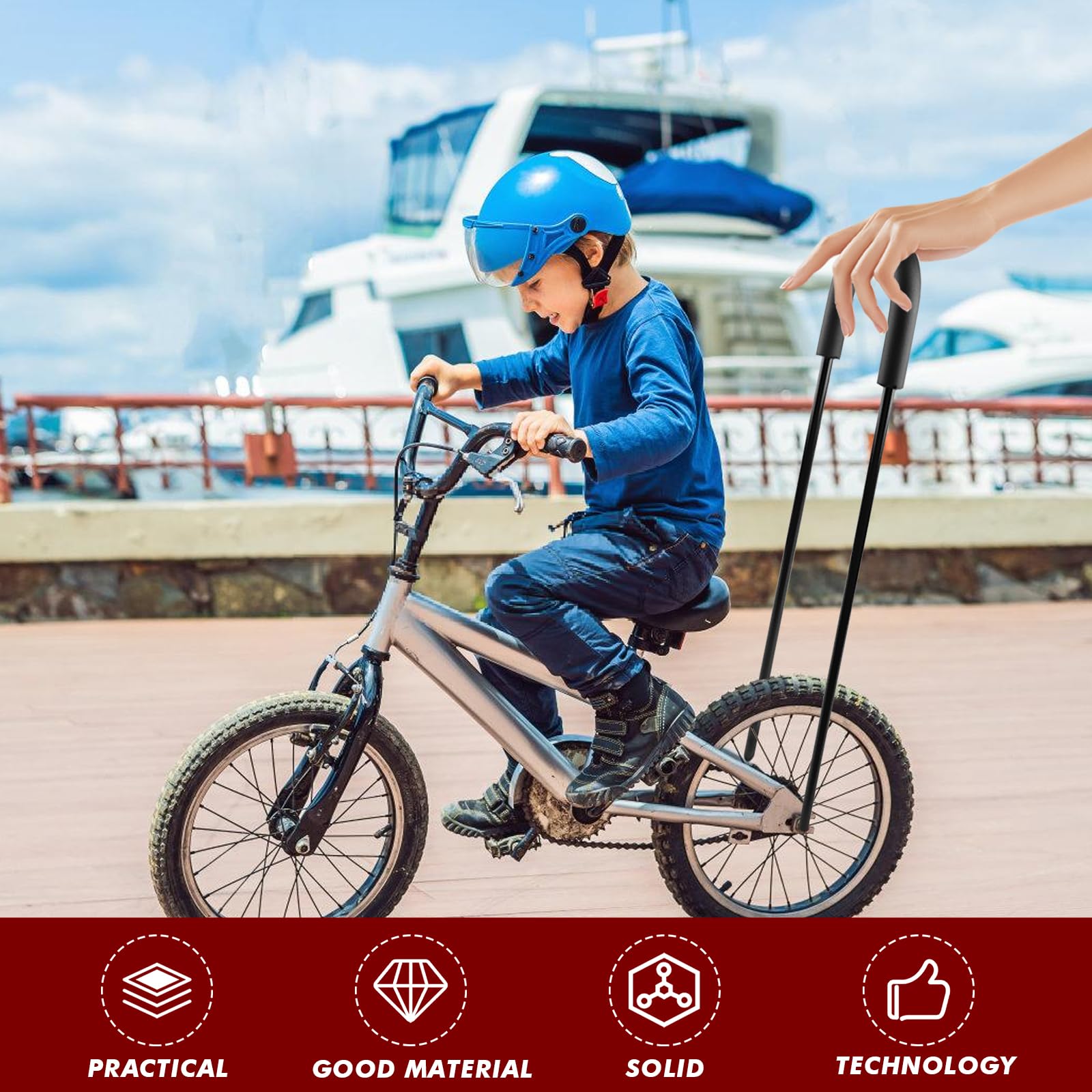Barre De Poussée Vélo Enfant Universelle - Poignée Sécurité Ajustable Pour Apprendre à Vélo