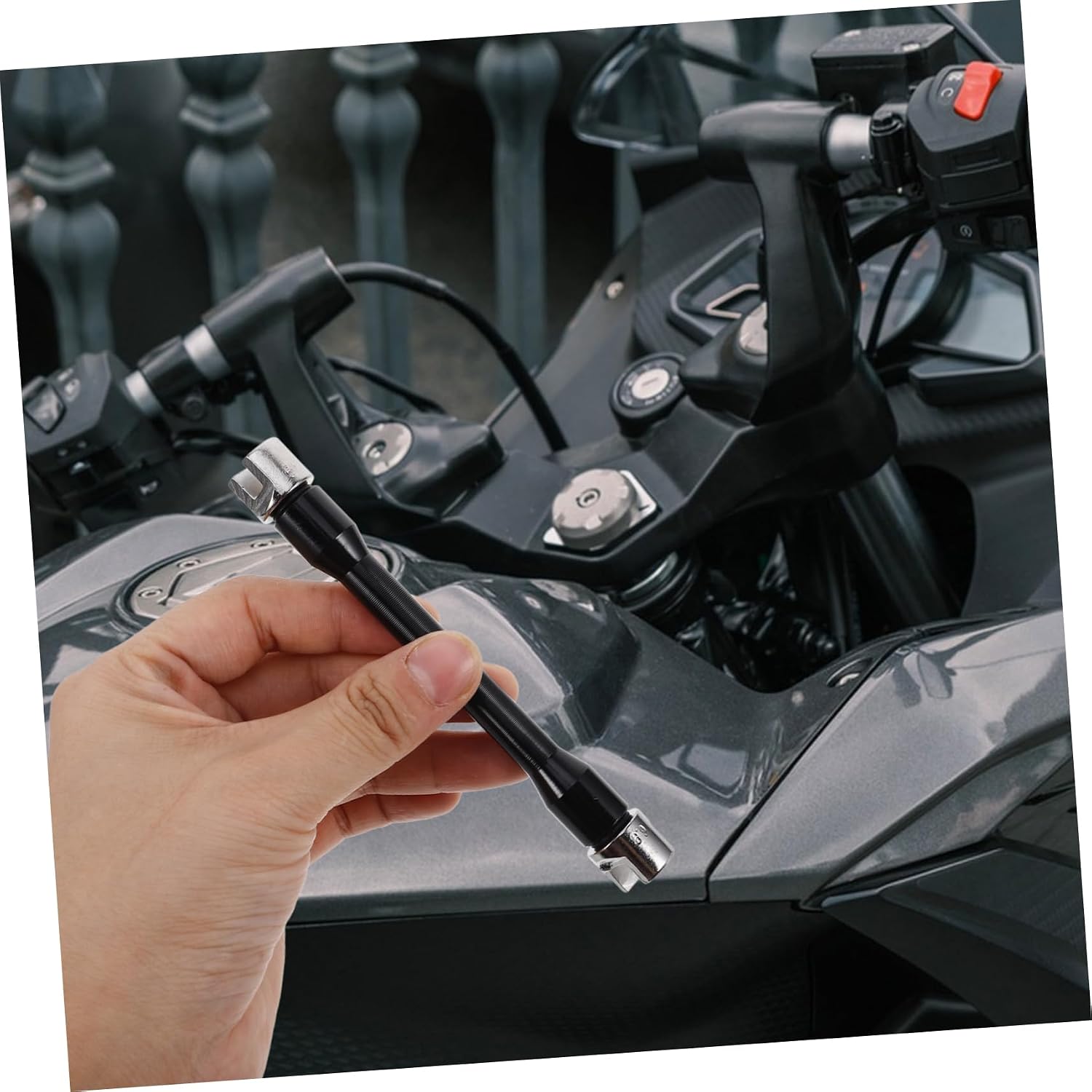 Multi-Function Motorcycle Rotor Wrench Set Steel Ratchet Socket Spanner Tool for Wheel Maintenance and Bicycle Repair Compatible Dirt Bikes and Motorbikes