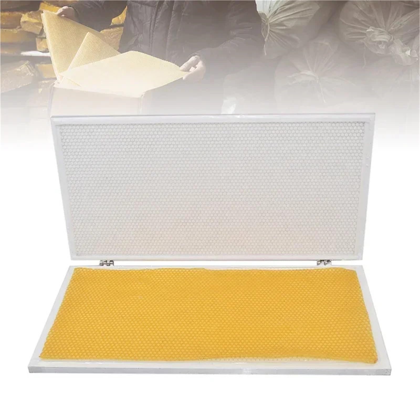 Dcdcd 415Mmx195mm 4.9Mm Beeswax Foundation Machine Cell Size 5.3Mm And 4.9Mm Beeswax Embossing Machine Press Size Bee Tools(415Mmx195mm 4.9Mm)