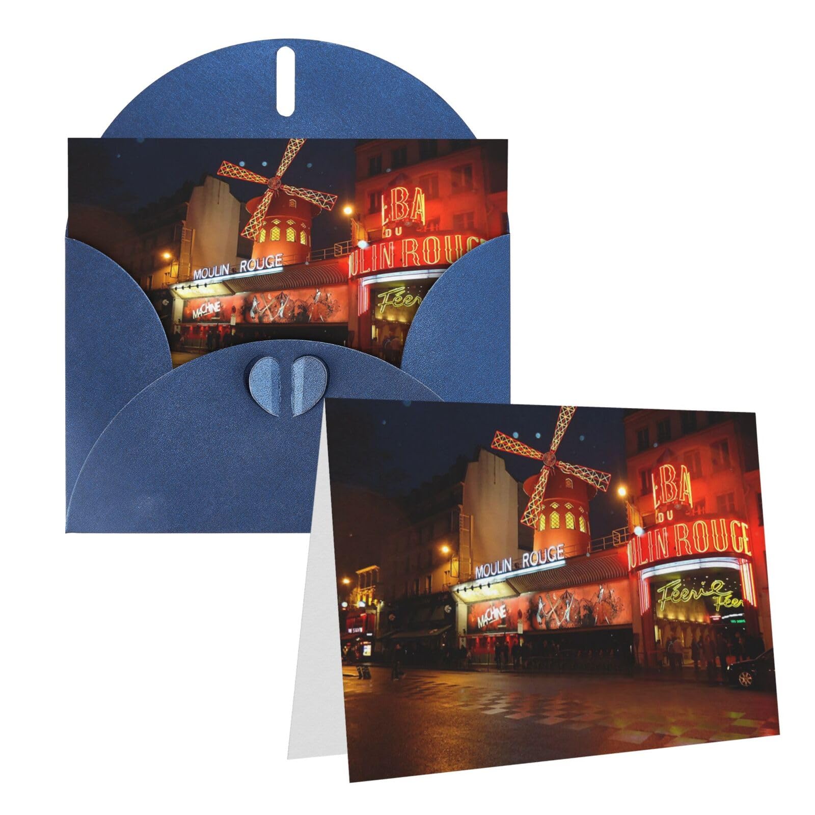 Moulin Rouge Blank Thank You Cards With White Envelopes 4 X 6 Inch Greeting Cards For All Occasions, Christmas Holiday Wedding Birthday