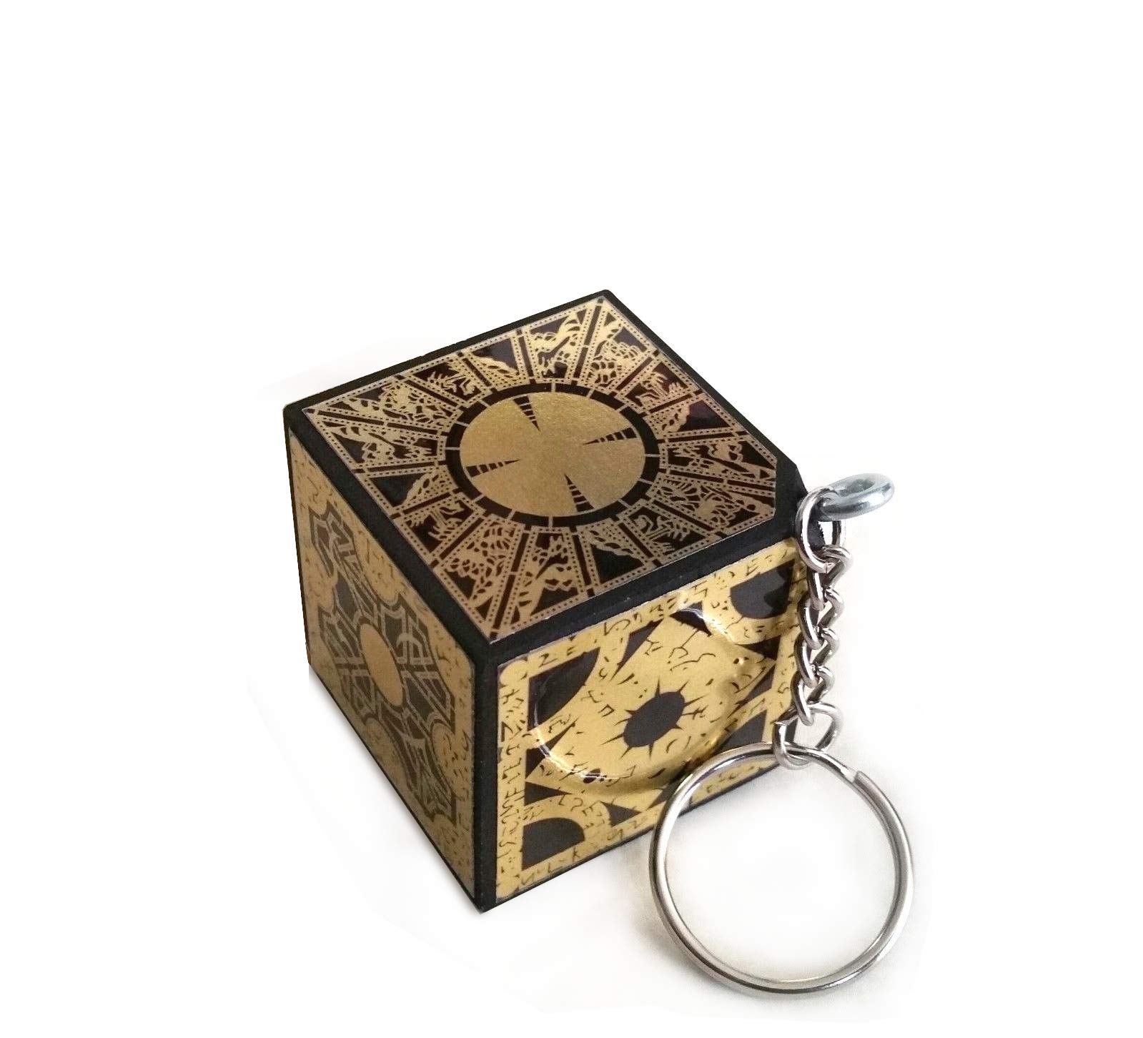 Handmade Hellraiser Puzzle Box Cube KEYCHAIN Hand Crafted Key Ring