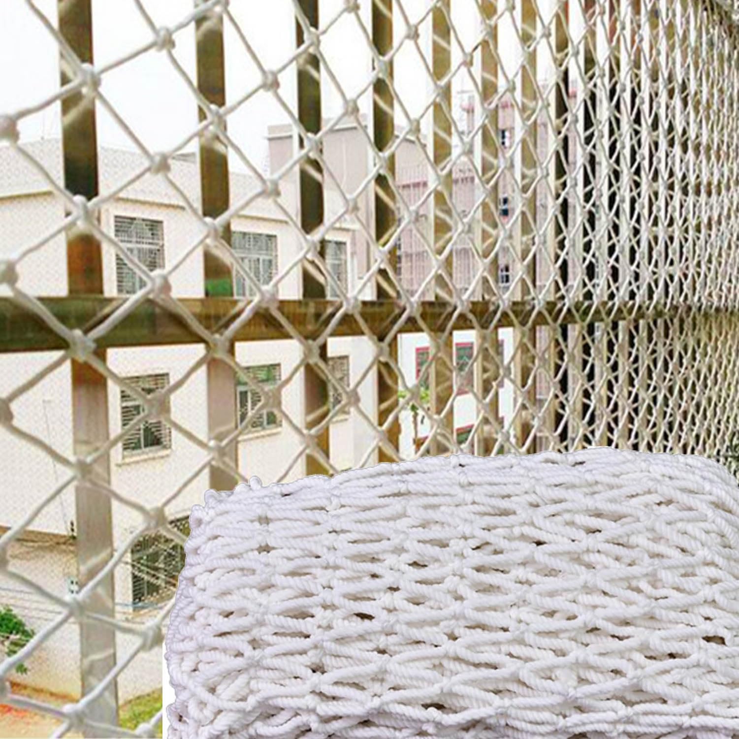 Children's safety net, window balcony staircase children's protection net, mesh 5/10CM, cat and dog anti-fall net,10cm Mesh,2x10m(6.6x32.8ft)