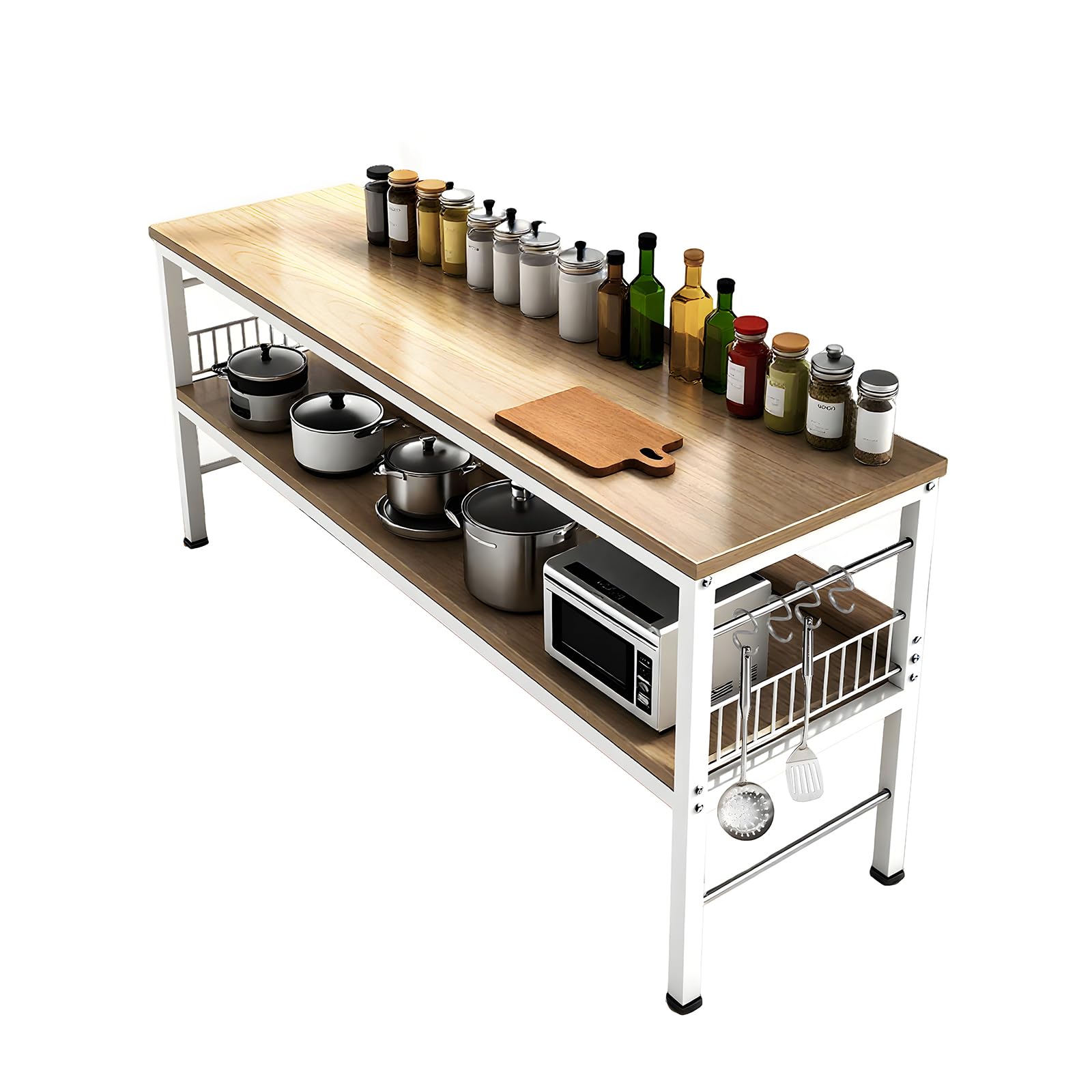 Amazon.co.jp: YASICA 作業台 キッチン作業台 調理台 キッチンテーブル