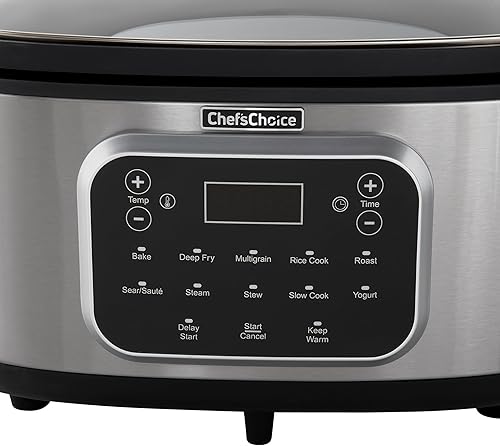 Miniatura 4 de Chef'sChoice Multicooker, gran capacidad de 6 cuartos de galón antiadherente con control de temperatura variable y mantiene el calor con 20