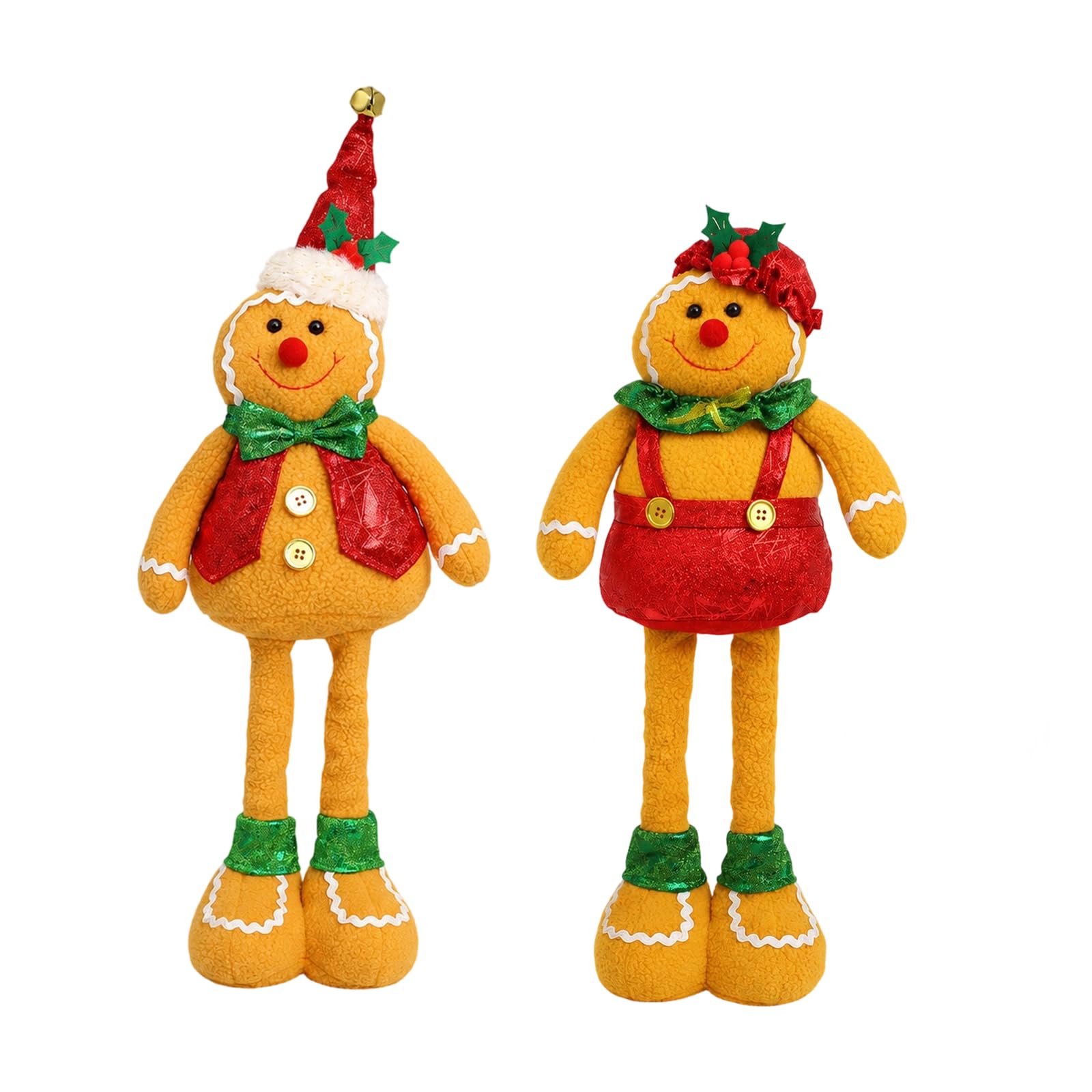 Weihnachtsplätzchen Plüschdekorfigur mit ausziehbaren Beinen, B