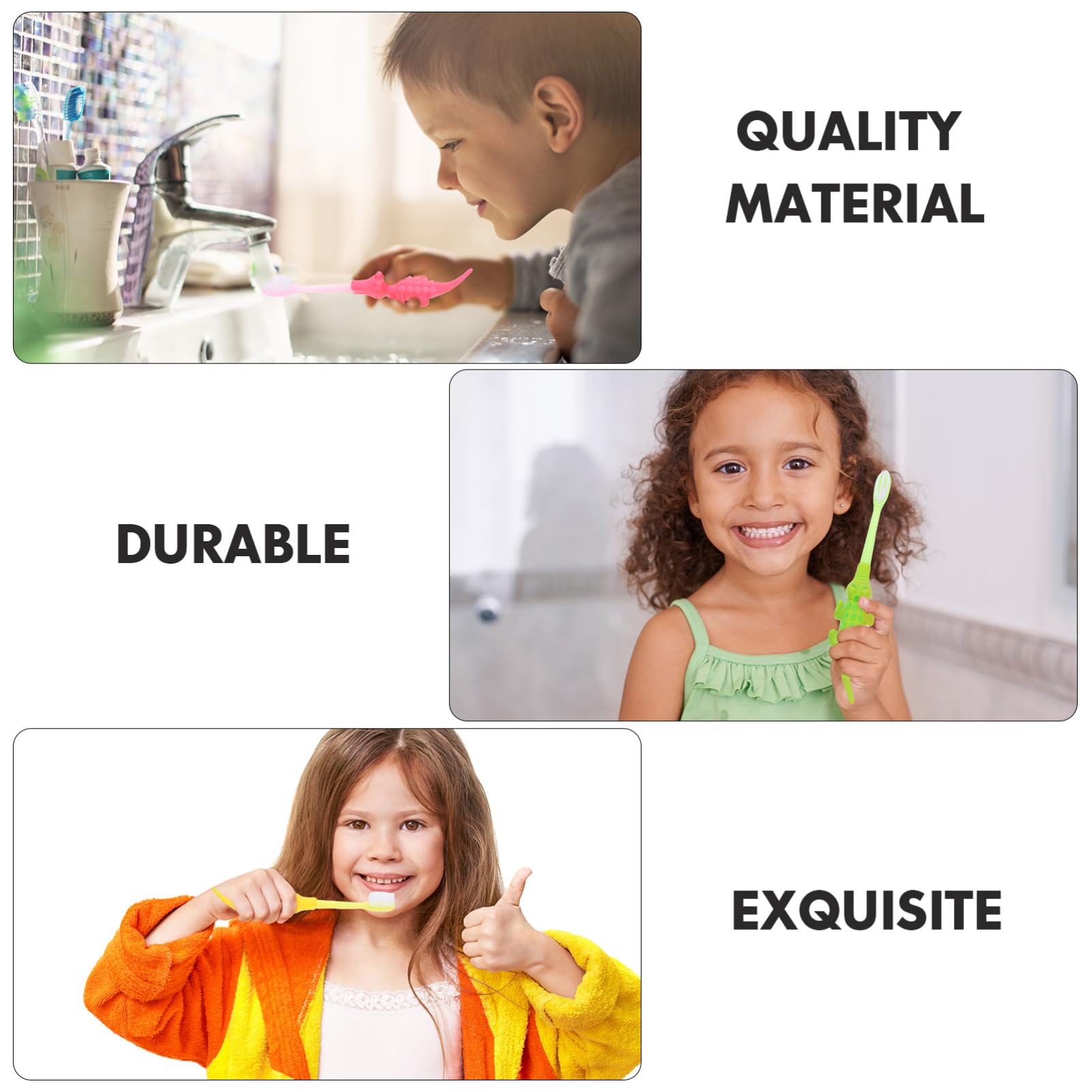 Healeved 3 Set Adorabili Spazzolini Da Denti Per Ragazzi E Ragazze Setole Morbide 3-12 Anni Igiene Orale Per Bambini Set Di Denti Da Cartone Animato 8 Pezzi * 3
