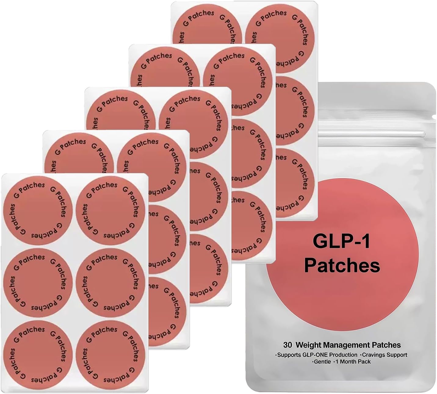 GLP-1 Patches 30 Count | 8-Hour Long-Lasting Formula | Body Care Patch for Wellness Management