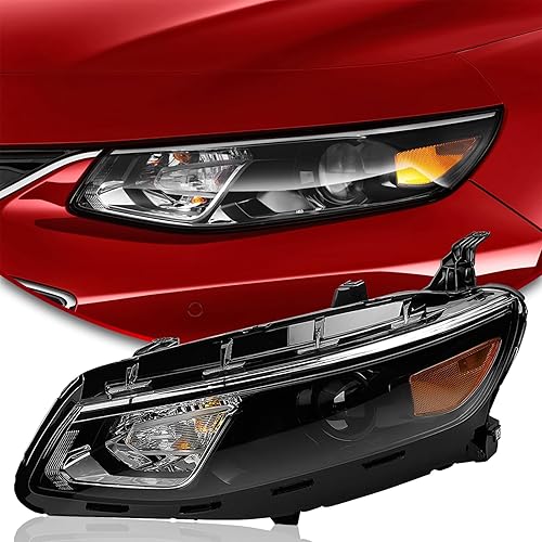 JZ AUTO Compatible con faros delanteros Chevrolet Malibu 2016 2017 2018 con bombillas halógenas lado del conductor izquierdo