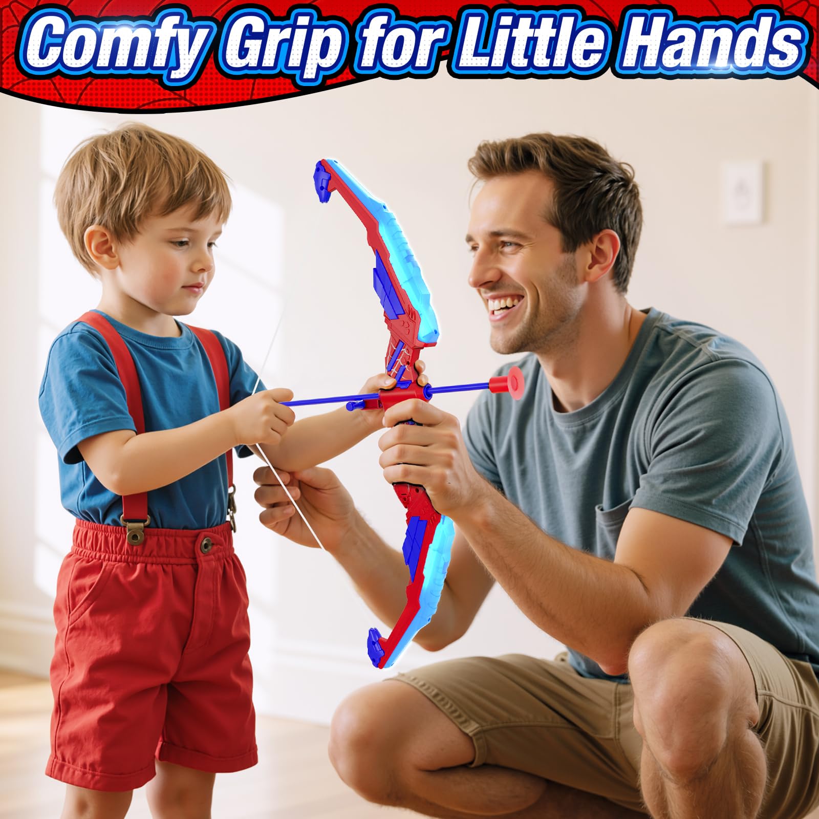 HYES Pfeil und Bogen für Kinder, Spielzeug Bogenschießen Set, LED Licht Up Bogen mit Saugnapf Pfeile, Score Ziele, Indoor Outdoor Spielzeug Geschenk für Jungen Mädchen